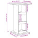 Masă Bar Cu Depozitare Stejar Maro 60X60X102 Cm Lemn Prelucrat