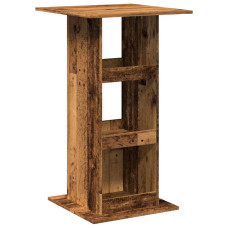 Masă Bar Cu Depozitare Lemn Vechi, 60X60X102 Cm, Lemn Prelucrat