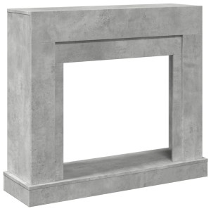 Mască De Șemineu, Gri Beton, 100X30X87,5 Cm, Lemn Prelucrat