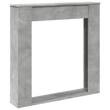Mască De Șemineu, Gri Beton, 100X20X100 Cm, Lemn Prelucrat