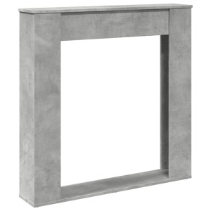 Mască De Șemineu, Gri Beton, 100X20X100 Cm, Lemn Prelucrat