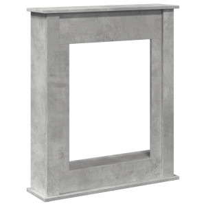 Mască De Șemineu, Gri Beton, 75X20X87,5 Cm, Lemn Prelucrat