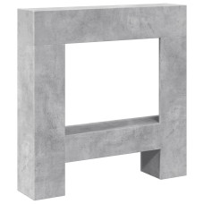 Mască De Șemineu, Gri Beton, 81X18X82 Cm, Lemn Prelucrat