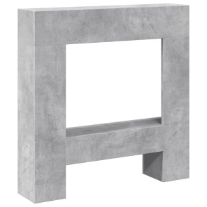 Mască De Șemineu, Gri Beton, 81X18X82 Cm, Lemn Prelucrat