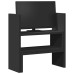 Organizator Birou, Negru, 40X17X41 Cm, Lemn Prelucrat