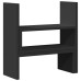 Organizator Birou, Negru, 40X17X41 Cm, Lemn Prelucrat