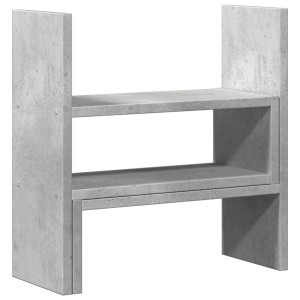 Organizator Birou, Gri Beton, 40X17X41 Cm, Lemn Prelucrat