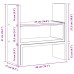 Organizator Birou, Gri Beton, 40X17X41 Cm, Lemn Prelucrat