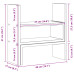 Organizator Birou, Stejar Fumuriu, 40X17X41 Cm, Lemn Prelucrat