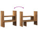 Organizator Birou, Lemn Vechi, 40X17X41 Cm, Lemn Prelucrat