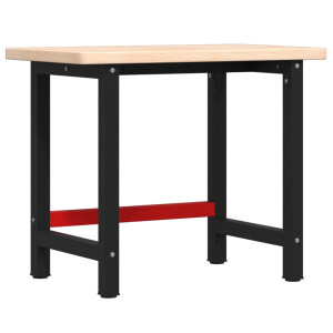 Banc De Lucru 100X60X83 Cm Lemn Masiv Stejar, Dreptunghiular