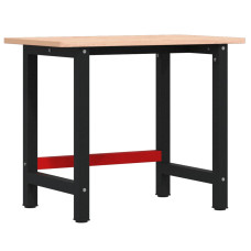 Banc De Lucru 100X60X81,5 Cm Lemn Masiv Fag, Dreptunghiular