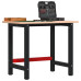 Banc De Lucru 100X60X81,5 Cm Lemn Masiv Fag, Dreptunghiular