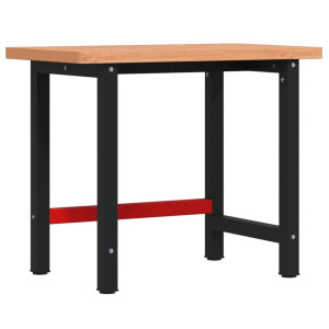 Banc De Lucru 100X60X83 Cm Lemn Masiv Fag, Dreptunghiular