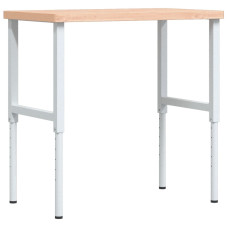 Banc De Lucru 100X60X(73-99,5) Cm Lemn Masiv Fag Dreptunghiular