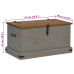 Cufă De Depozitare Halden Gri 91X48X47 Cm Lemn Masiv De Pin