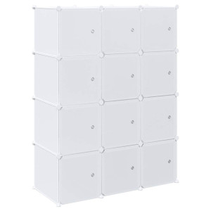 Organizator Cuburi Depozitare Cu 12 Cuburi Și Tije De Agățat Pp