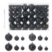 Baldouri De Crăciun 100 Buc Negru Ø3/4/6 Cm