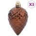 Baldouri De Crăciun 98 Buc Maro Ø3/4/6 Cm