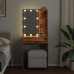 Masă De Toaletă Cu Led, Lemn Vechi, 60X40X140 Cm