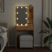 Masă De Toaletă Cu Led, Stejar Artizanal, 60X40X140 Cm