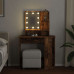 Masă De Toaletă Cu Led, Lemn Vechi, 86,5X35X136 Cm