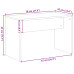Taburet De Toaletă Stejar Artizanal 70X35X45 Cm Lemn Prelucrat