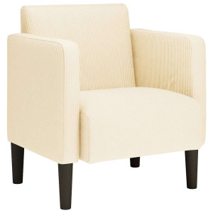 Canapea Scaun Cu Cotiere Crem 54 Cm Țesătură Velur