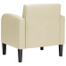Canapea Scaun Cu Cotiere Crem 54 Cm Piele Artificială