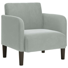 Canapea Scaun Cu Cotiere Gri Deschis 54 Cm Catifea
