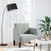 Canapea Scaun Cu Cotiere Gri Deschis 54 Cm Catifea