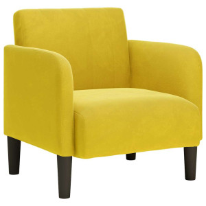 Canapea Scaun Cu Cotiere Catifea Galben 54 Cm