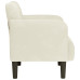 Canapea Scaun Cu Cotiere Crem 54 Cm Catifea