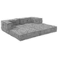 Canapea Modulară 2 Pcs Gri Deschis 70 X 70 X 56 Cm Țesătură