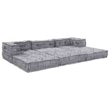 Canapea Modulară 3 Pcs Gri Deschis 70 X 70 X 56 Cm Țesătură