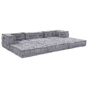 Canapea Modulară 3 Pcs Gri Deschis 70 X 70 X 56 Cm Țesătură