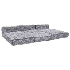 Canapea Modulară 4 Pcs Gri Deschis 70 X 70 X 56 Cm Țesătură