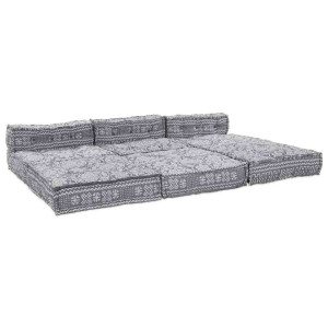Canapea Modulară 4 Pcs Gri Deschis 70 X 70 X 56 Cm Țesătură
