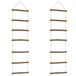 Decoratiuni De Perete În Formă De Scară 2 Buc Ramă Naturală