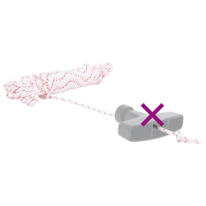 Cablu De Pornire Cu Tragere, Alb Și Roșu Ø3 Mm 10 M Nailon