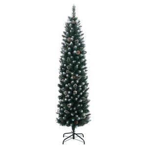 Brad Crăciun Artificial Subțire Cu 300 Led-Uri, 180 Cm