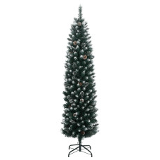 Brad Crăciun Artificial Subțire Cu 300 Led-Uri, 210 Cm