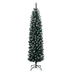 Brad Crăciun Artificial Subțire Cu 300 Led-Uri, 210 Cm