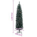 Brad Crăciun Artificial Subțire Cu 300 Led-Uri, 210 Cm