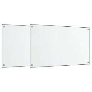 Panou Antistropi Bucătărie 2 Buc. Transparent 70X40 Cm Sticlă