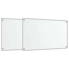 Panou Antistropi Bucătărie 2 Buc. Transparent 70X60 Cm Sticlă