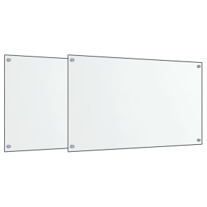 Panou Antistropi Bucătărie 2 Buc. Transparent 70X60 Cm Sticlă