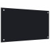 Panou Antistropi Bucătărie 2 Buc. Negru 70X60Cm Sticlă Securiz.