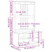 Arborele „Sandens” 87X40X159,5 Cm Din Lemn Masiv De Pin