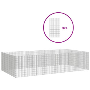 Adăpost Pentru Animale Cu 24 Panouri, 54X100 Cm Fier Galvanizat
